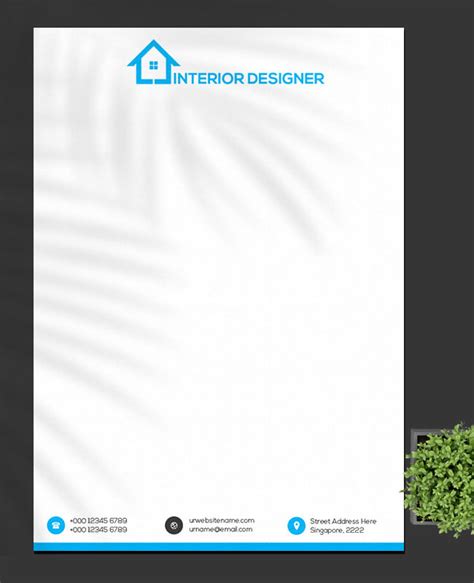 Interior Design Letterhead Free Download PSD | room surf.com