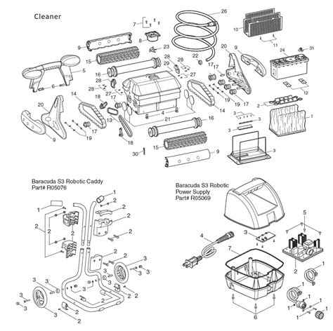 Baracuda® S3 Robotic Pool Cleaner Parts