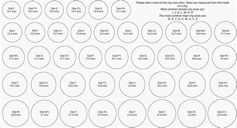 Find Your Perfect Ring Size With This Free Printable Us Ring Size Chart ...