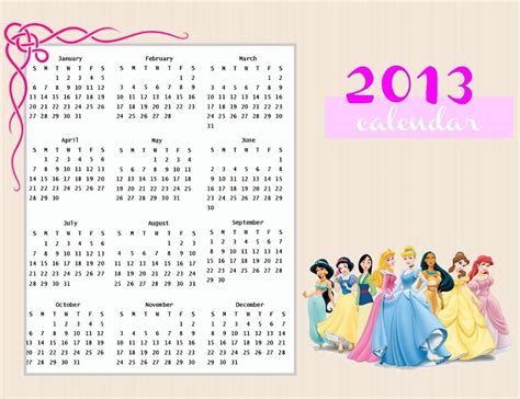 Free Printable 2013 Calendar For Kids ~ Parenting Times