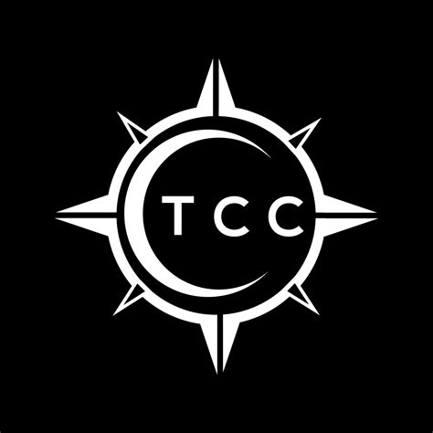 TCC abstract technology logo design on Black background. TCC creative initials letter logo ...