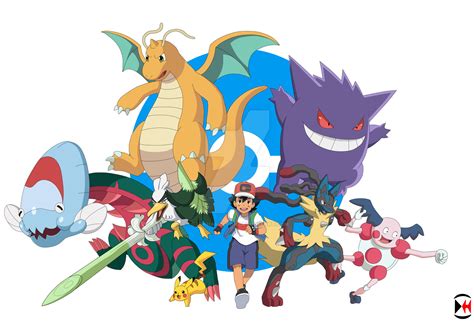 Ash's Galar team by Darkhameleon on DeviantArt