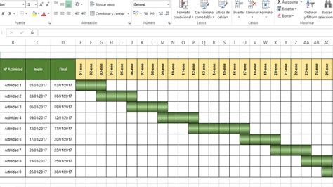 Diagrama de Gantt en Excel | Paso a Paso cómo hacerlo