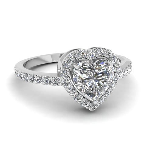 Heart Halo Ring | Fascinating Diamonds