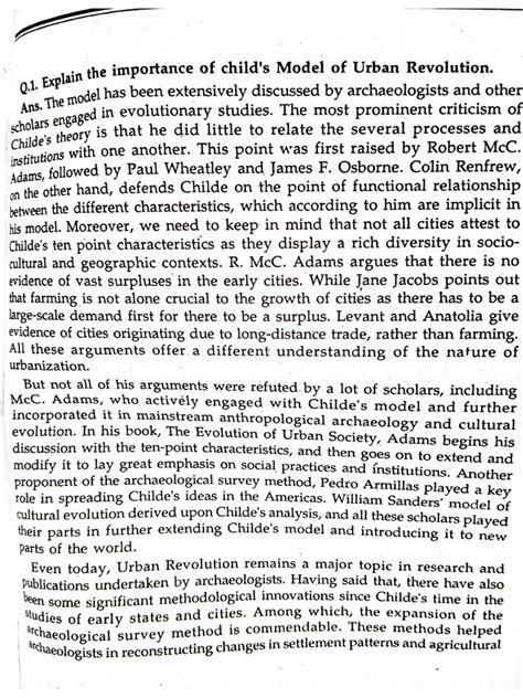 childe's model urban revolution | PDF