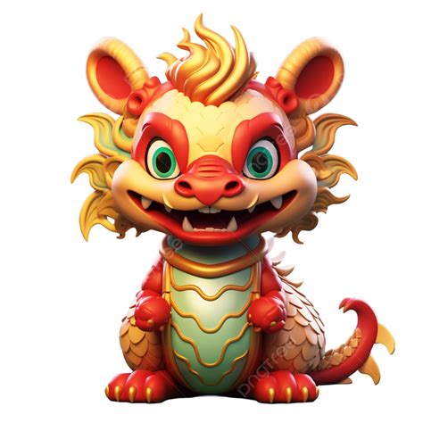 Three Dimensional Cute 3d Red Golden Chinese Dragon Shape 2024 New Year Festival Spring Festival ...