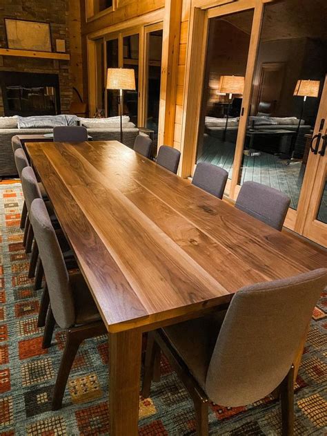 Black Walnut Dining Table, Large Walnut Farmhouse Table, Solid Walnut Table, Black Walnut Table ...