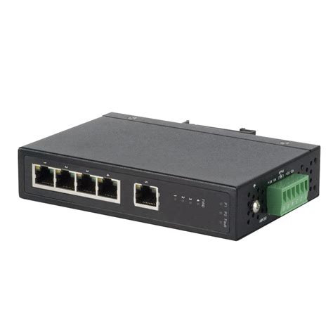 5-Port Industrial Ethernet PoE Switch with DIN Rail Mount - Sealevel