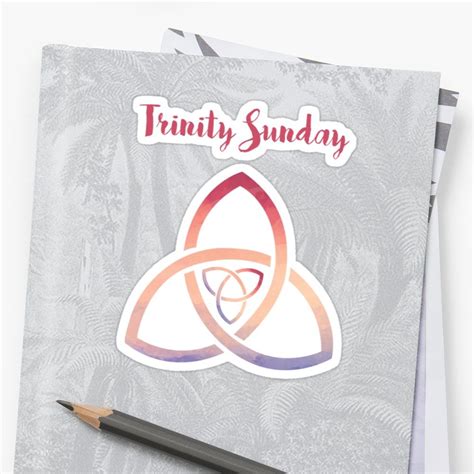 Trinity Sunday Red Symbol Sticker by thewishdesigns | Vinyl sticker ...