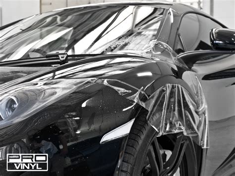 Clear paint protection film, clear car bra, stone chip protection. 3M protective film.