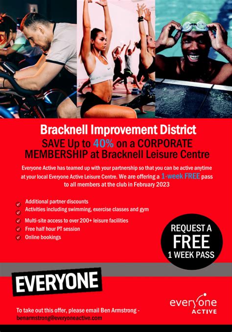 NEW Offer - Bracknell Leisure Centre: 1-WEEK FREE PASS this February - Bracknell BID