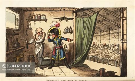 Napoleon Bonaparte ordering the poisoning of plague-ridden French troops after the Siege of ...