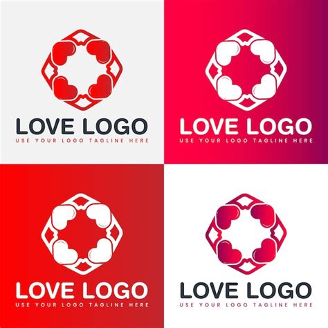 Premium Vector | Love logo design for your business grow