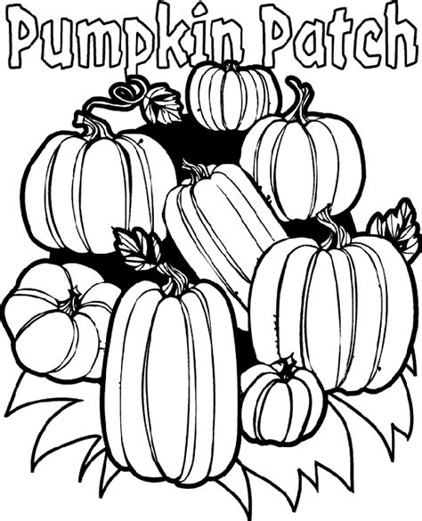 Pumpkin Patch Sign Coloring Pages