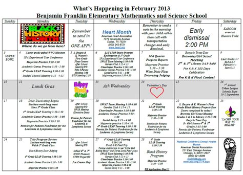 Ben Franklin Elementary School Calendar 2024 - Schoolcalendars.net