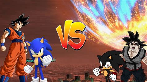 Sonic and Goku VS Evil Sonic and Evil Goku by pikachuandsonic on DeviantArt