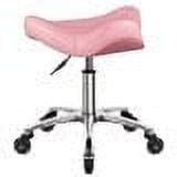 WKWKER Heavy Duty Rolling Stool with Wheels Saddle Swivel Stool ...