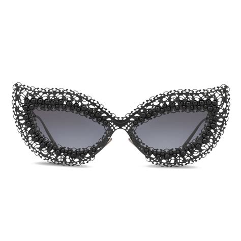 Dolce & Gabbana - Cat Eye Sunglasses Filigree - Black and Pearls ...