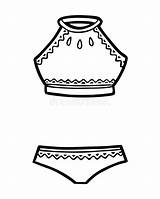 Swimsuit Coloring Stock Illustrations – 554  sketch template