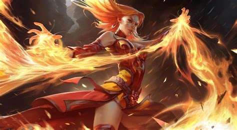 Lina the Slayer - DotA 2 HD Wallpaper