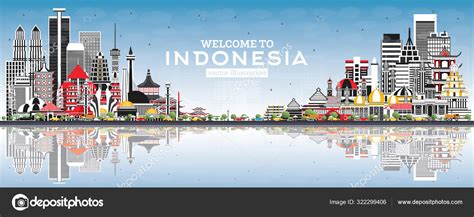 Welcome to Indonesia Skyline with Gray Buildings, Blue Sky and R ⬇ ...