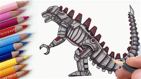 How to Draw MECHAGODZILLA 2021 - YouTube