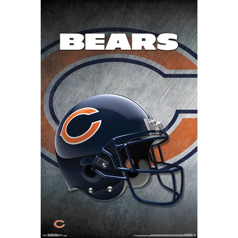 Chicago Bears Helmet 22'' x 34'' Logo Poster - No Size - Walmart.com