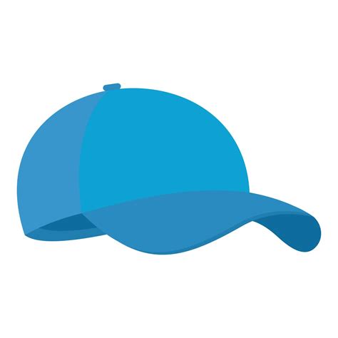 Blue baseball cap icon, flat style. 14497836 Vector Art at Vecteezy