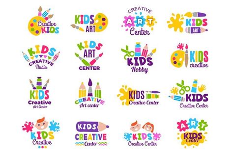 Creative kids logo. Craft and painting creativity class for (1332562) | Illustrations | Design ...