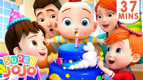 Happy Birthday Song + More Nursery Rhymes & Kids Songs - Super JoJo | Happy birthday song, Kids ...