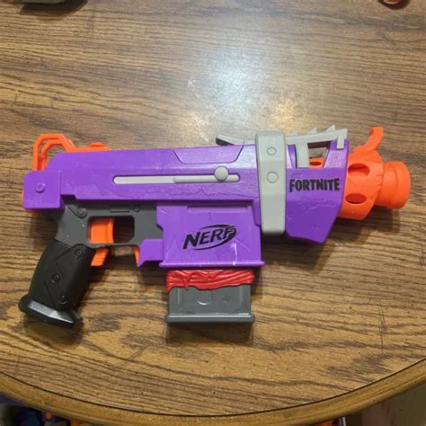 NERF FORTNITE SMG-E MOTORIZED DART GUN BLASTER Tested & Working $13.64 ...