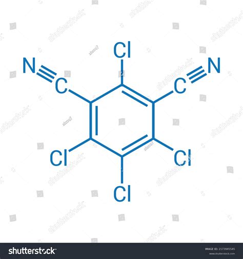 Chemical Structure Chlorothalonil C8cl4n2 Stock Vector (Royalty Free ...