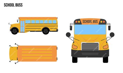 Premium Vector | School bus flat design illustration public vehicles ...