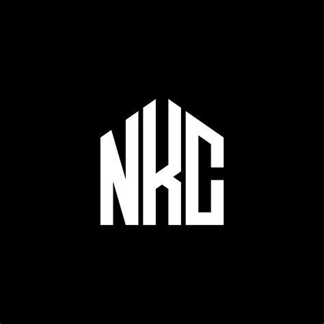 NKC letter logo design on BLACK background. NKC creative initials ...