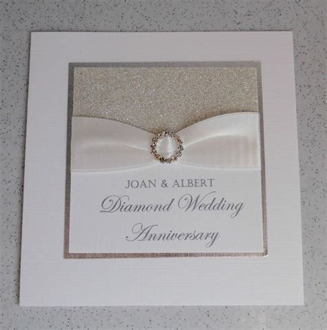 Paper Daisy Cards: Diamond wedding anniversary invitations