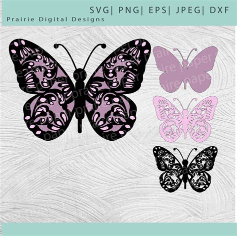 Layered Butterflies Svg Butterfly Svg Butterfly Svg For Etsy | Images ...