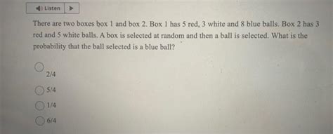 Solved There are two boxes box 1 and box 2 . Box 1 has 5 | Chegg.com