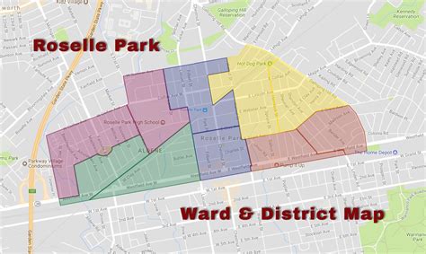 Ward & District Map – The Borough of Roselle Park