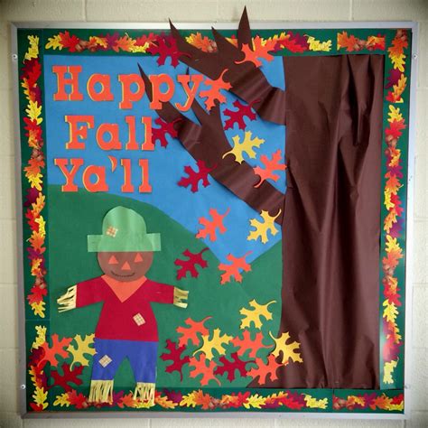 Fall Scarecrow Bulletin Board for Kindergarten