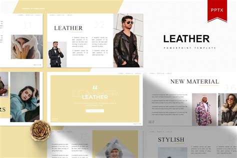 Leather | Powerpoint Template - Design Template Place