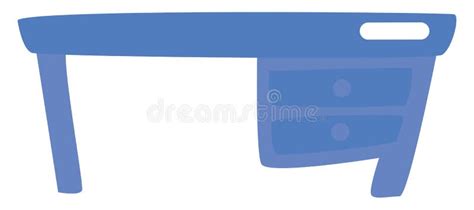 Blue office table, icon stock vector. Illustration of mockup - 260371065