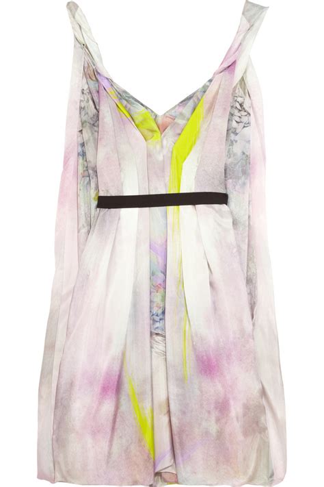 Matthew williamson Printed Parachute Silk Dress in White | Lyst