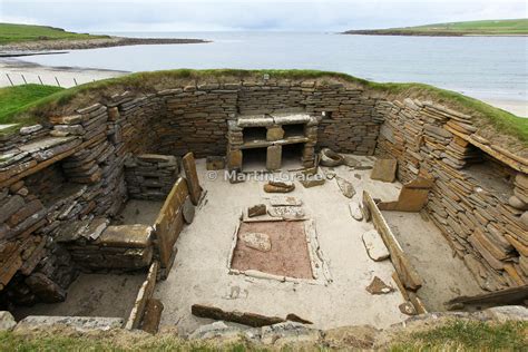 Martin Grace Photography | Interior of House 1, Skara Brae neolithic farming village, showing ...