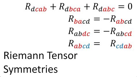 Tensor Calculus 23: Riemann Curvature Tensor Components and Symmetries ...