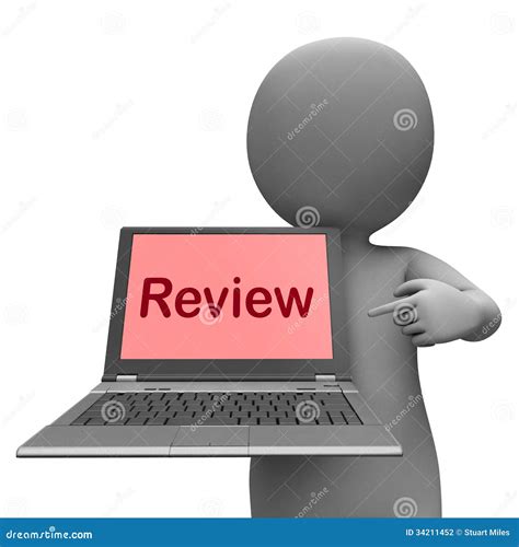 Review Laptop Means Check Evaluate Or Examine Stock Photography - Image ...