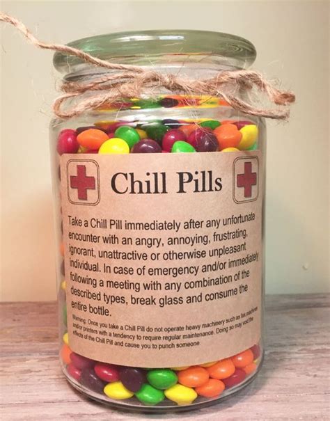 Funniest Chill Pill Jar VARIOUS THEMES in 2020 (With images) | Diy ...