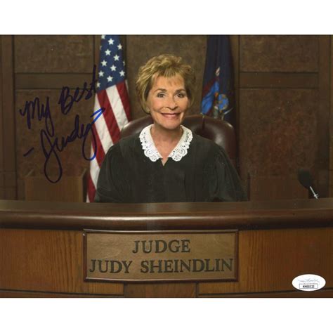 Judy Sheindlin Signed "Judge Judy" 8x10 Photo Inscribed "My Best" (JSA ...