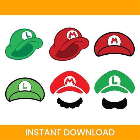 Mario svg, Mario Hat svg, Mario & Luigi Hat SVG / PNG Cut Fi - Inspire Uplift