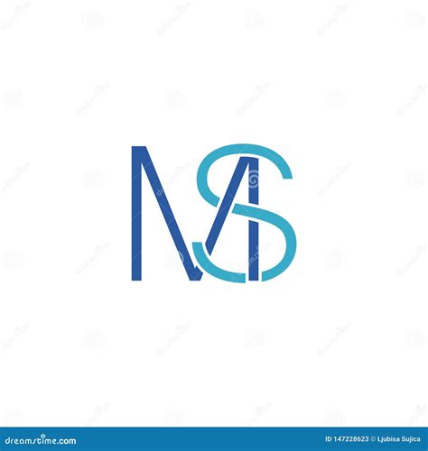 Initial Letter MS Logo Icon Stock Illustration - Illustration of consulting, direction: 147228623