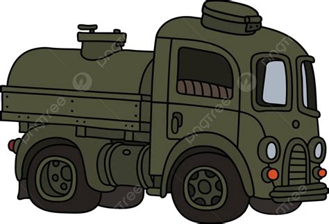 The Funny Old Military Tank Truck Retro Oil Vehicle Vector, Retro, Oil, Vehicle PNG and Vector ...
